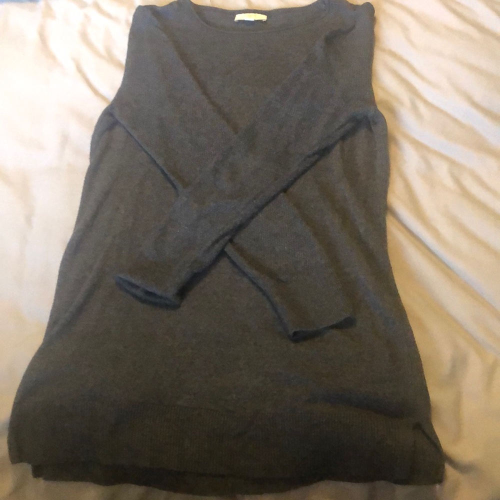 Ann Taylor Loft size small dark gray tunic sweater